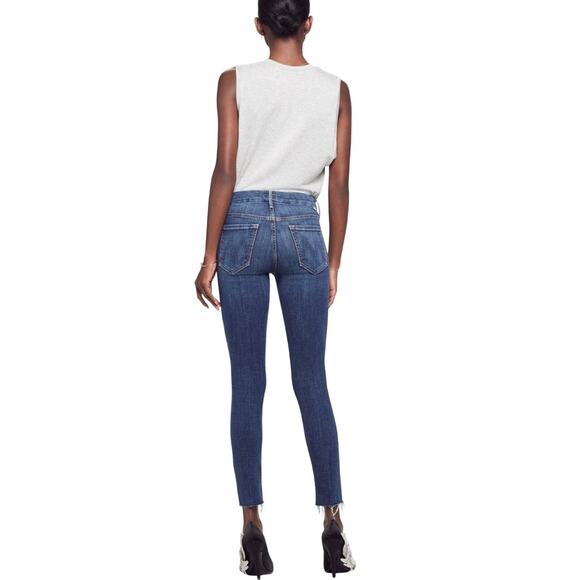 MOTHER The Looker Ankle Fray Mid Rise Skinny Jeans in 'Girl Crush' size 26 - Picture 8 of 9